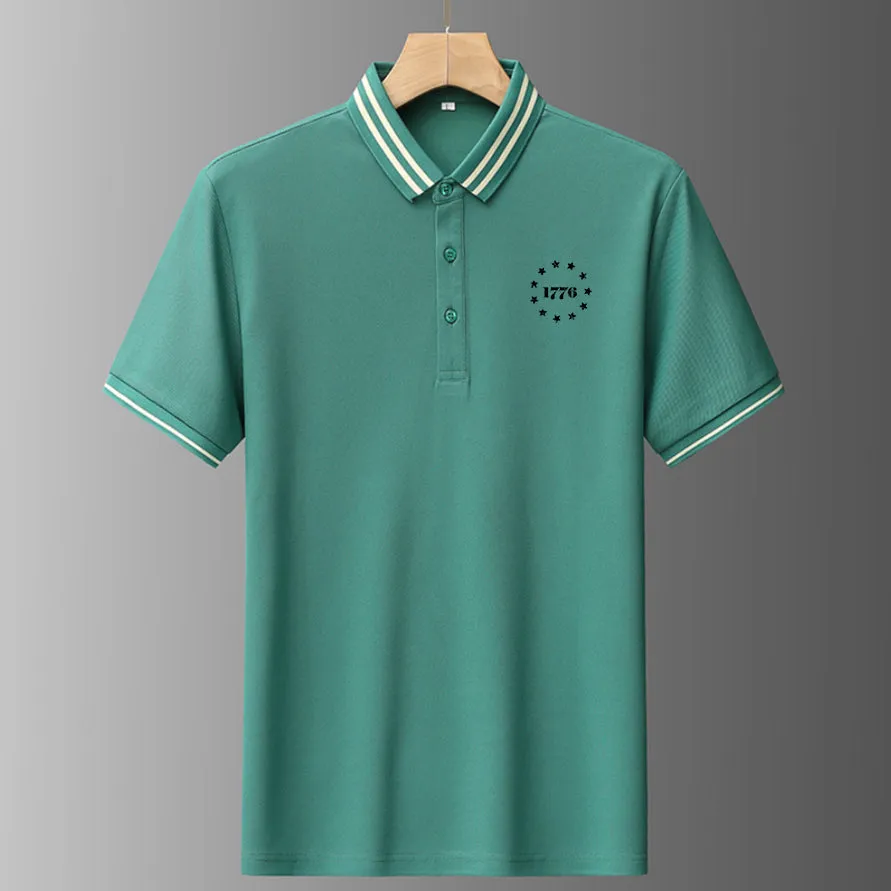 1776 Men's three-proof (dustproof, antifouling, waterproof) short-sleeved POLO shirt