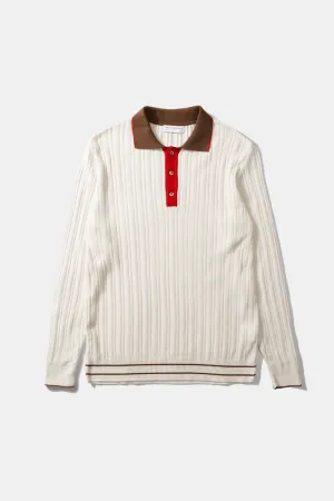 70's Polo Long Sleeve Shirt Off White