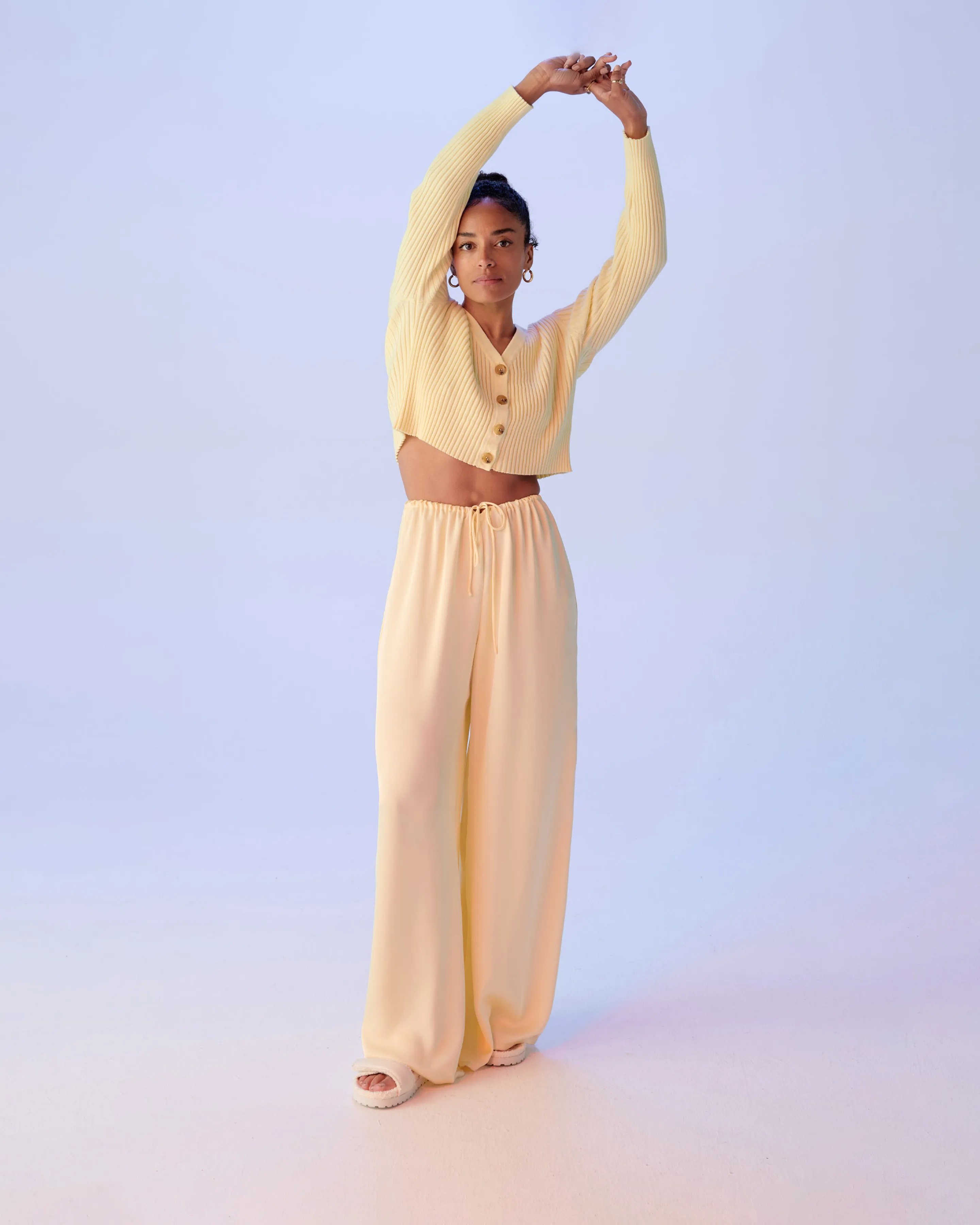 ANDIE SATIN PANT BUTTER