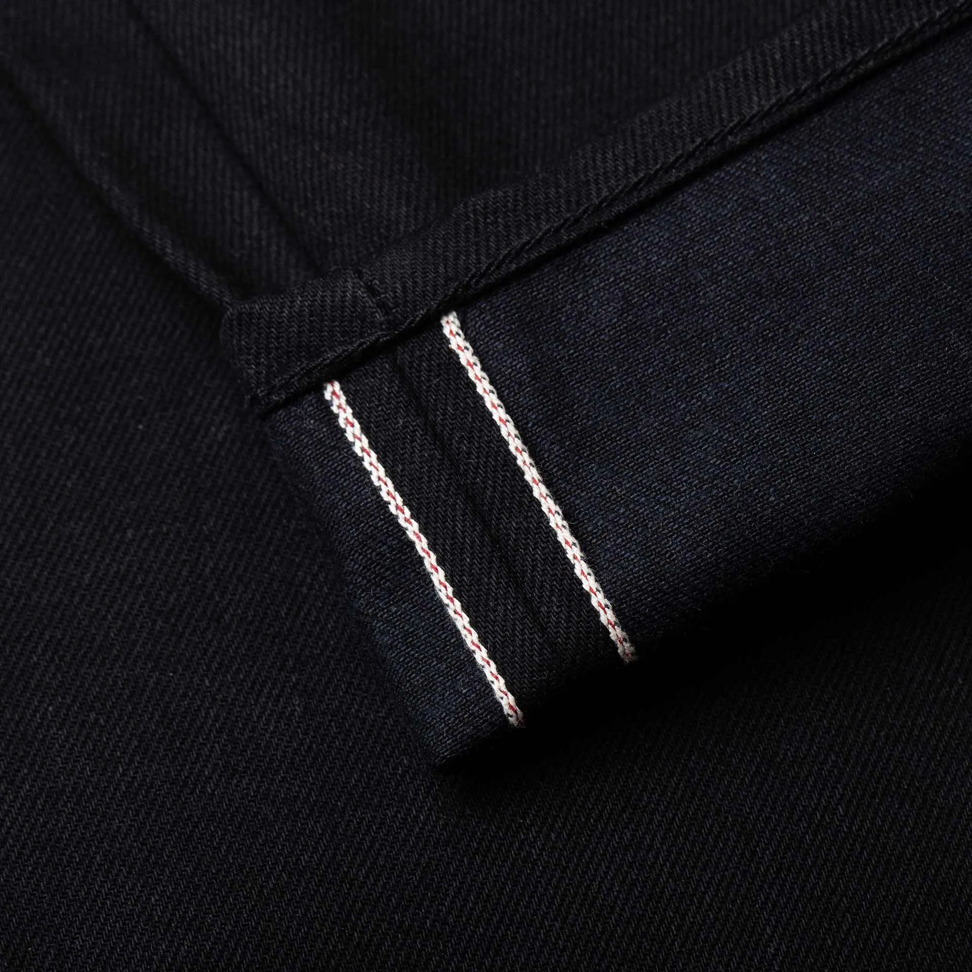 B-02 REGULAR STRAIGHT 13 oz. black slub selvedge
