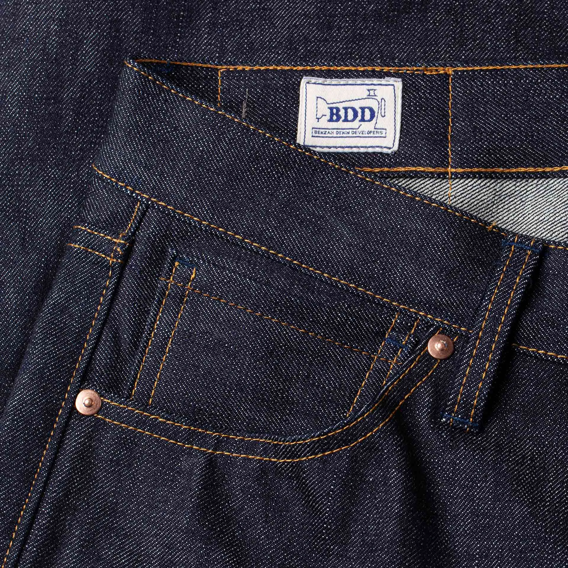 B-02 REGULAR STRAIGHT 18 oz. dark indigo selvedge