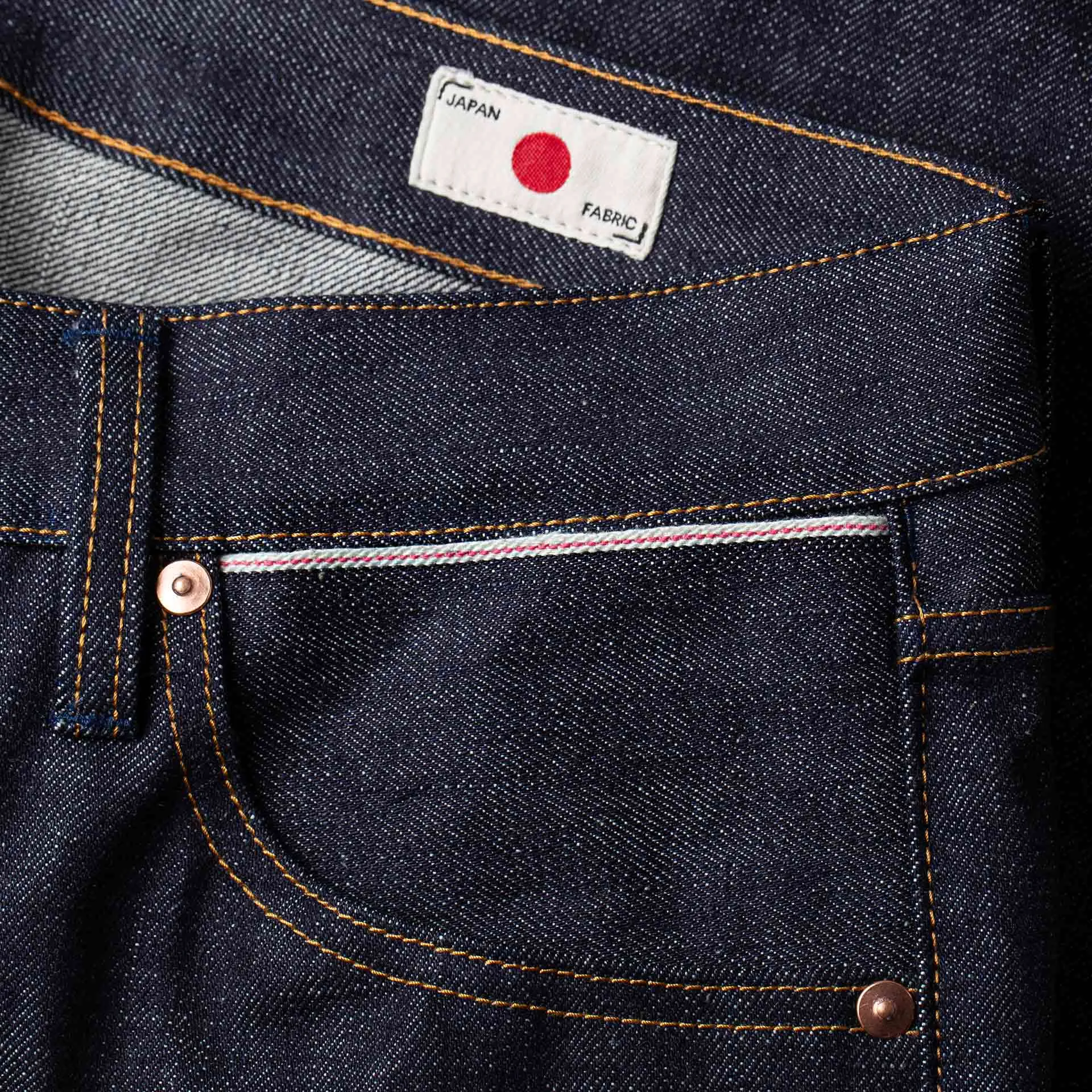 B-02 REGULAR STRAIGHT 18 oz. dark indigo selvedge