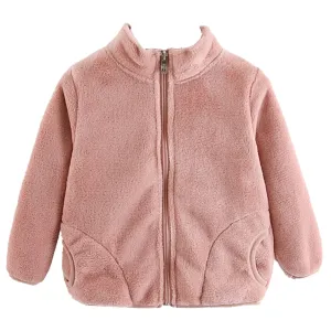 Babymoon Winter Baby Boys & Girls Sweater Kids Jacket Zipper Cardigan | Pink