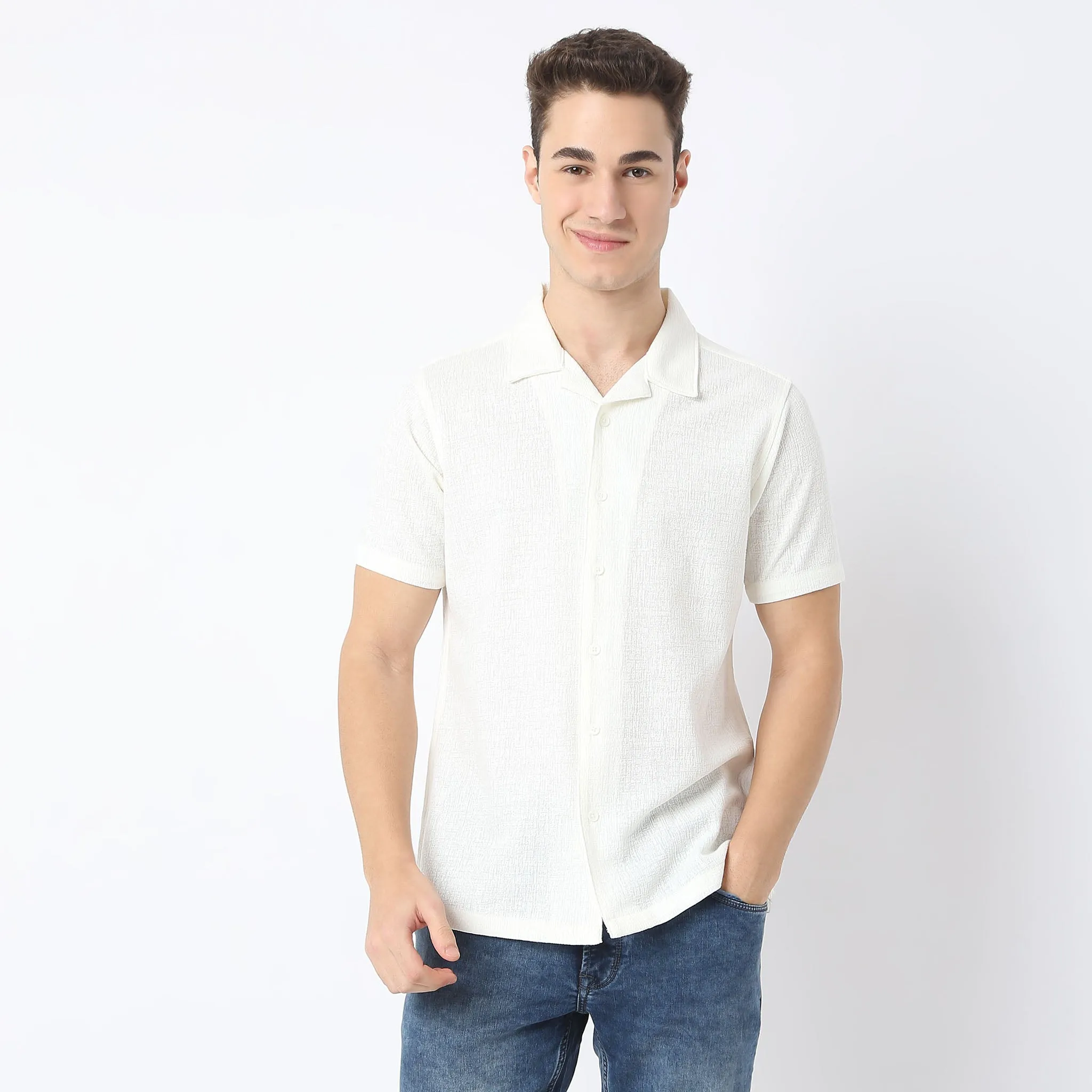 BAE™ Shirts with Blend of Luxury Lyocell - Cuban Collar - Regular Fit