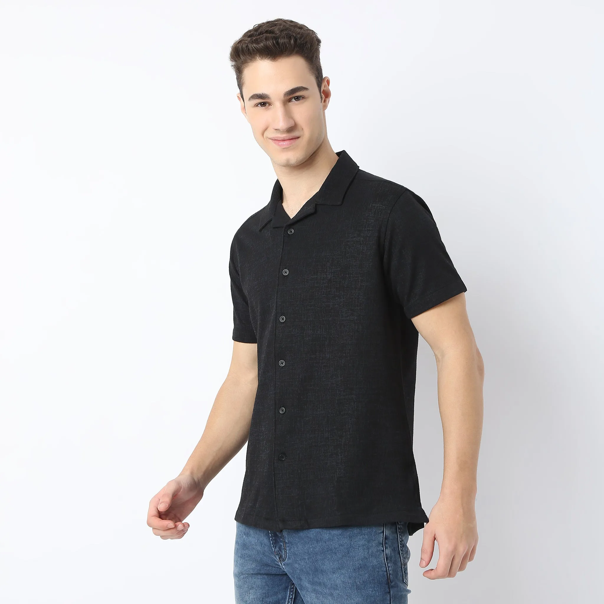 BAE™ Shirts with Blend of Luxury Lyocell - Cuban Collar - Regular Fit