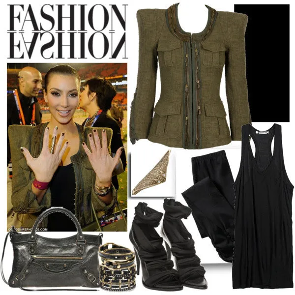 Balmain - Twill Olive Green Military Style Blazer  - FR 40