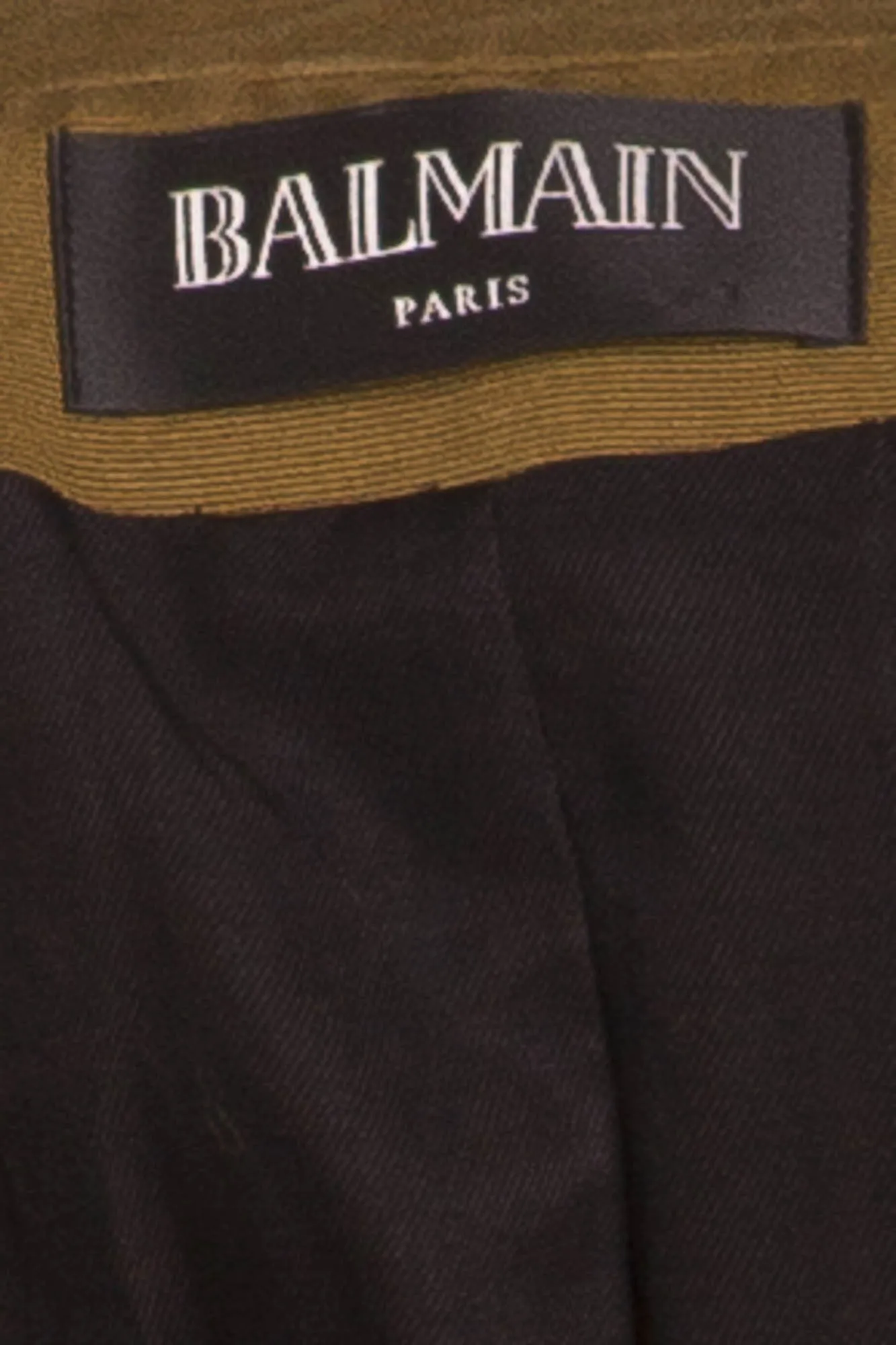 Balmain - Twill Olive Green Military Style Blazer  - FR 40