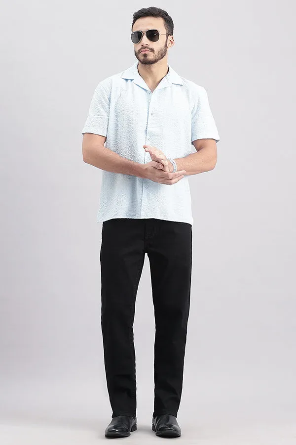 Black 5 Pocket Midrise, Comfort And Straight Fit Jeans