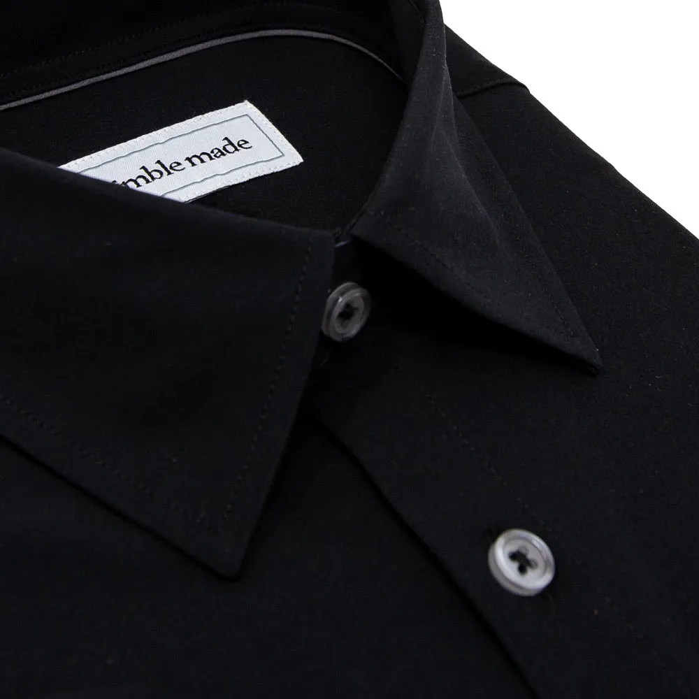 Black Button Up Short Sleeve Shirt | The Sesame