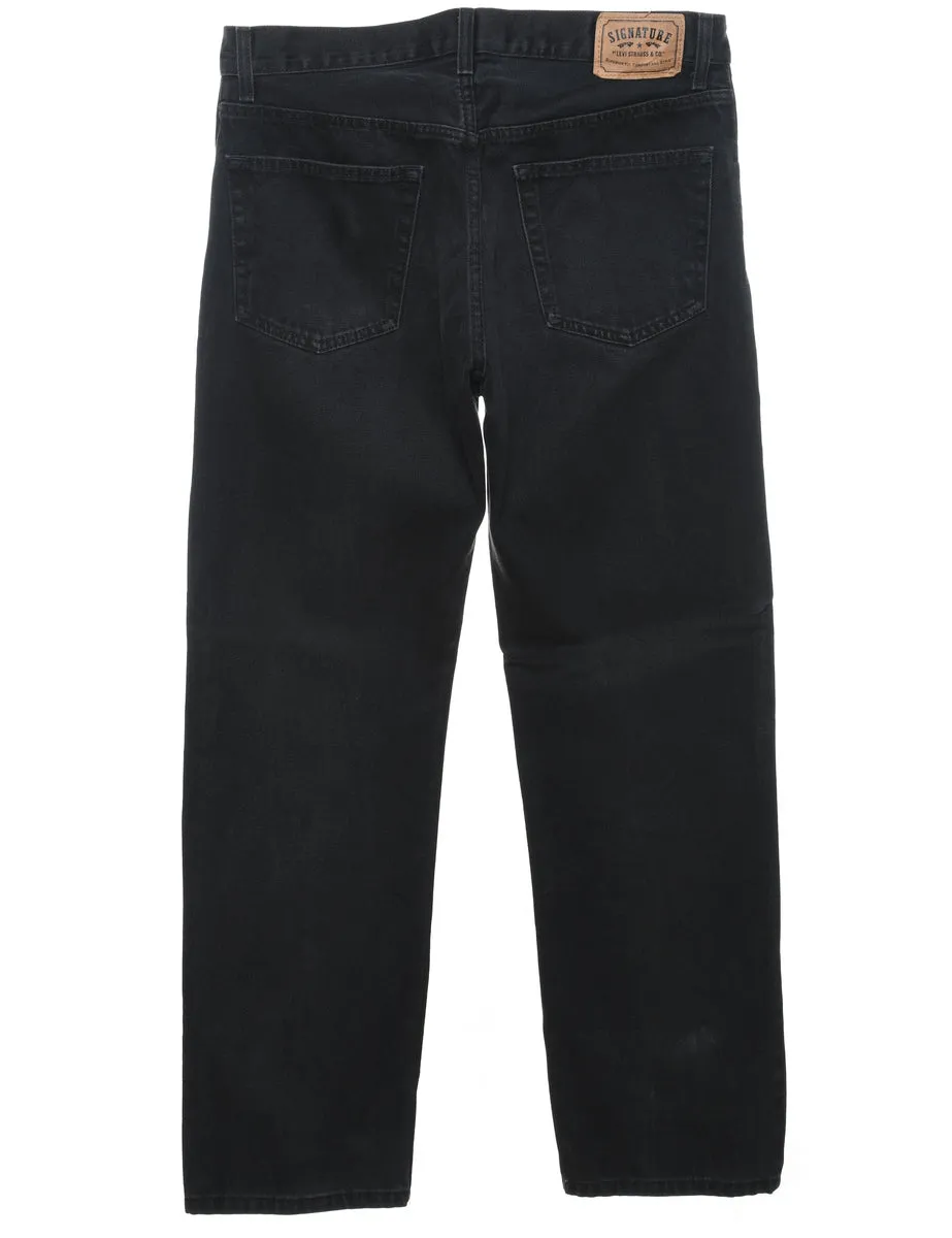 Black Levi's Straight-Fit Jeans - W34 L32