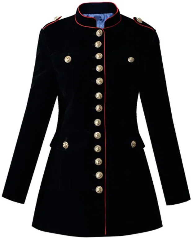 Black Velvet Military Jacket