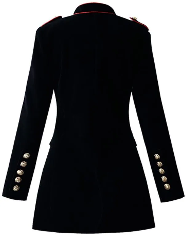 Black Velvet Military Jacket