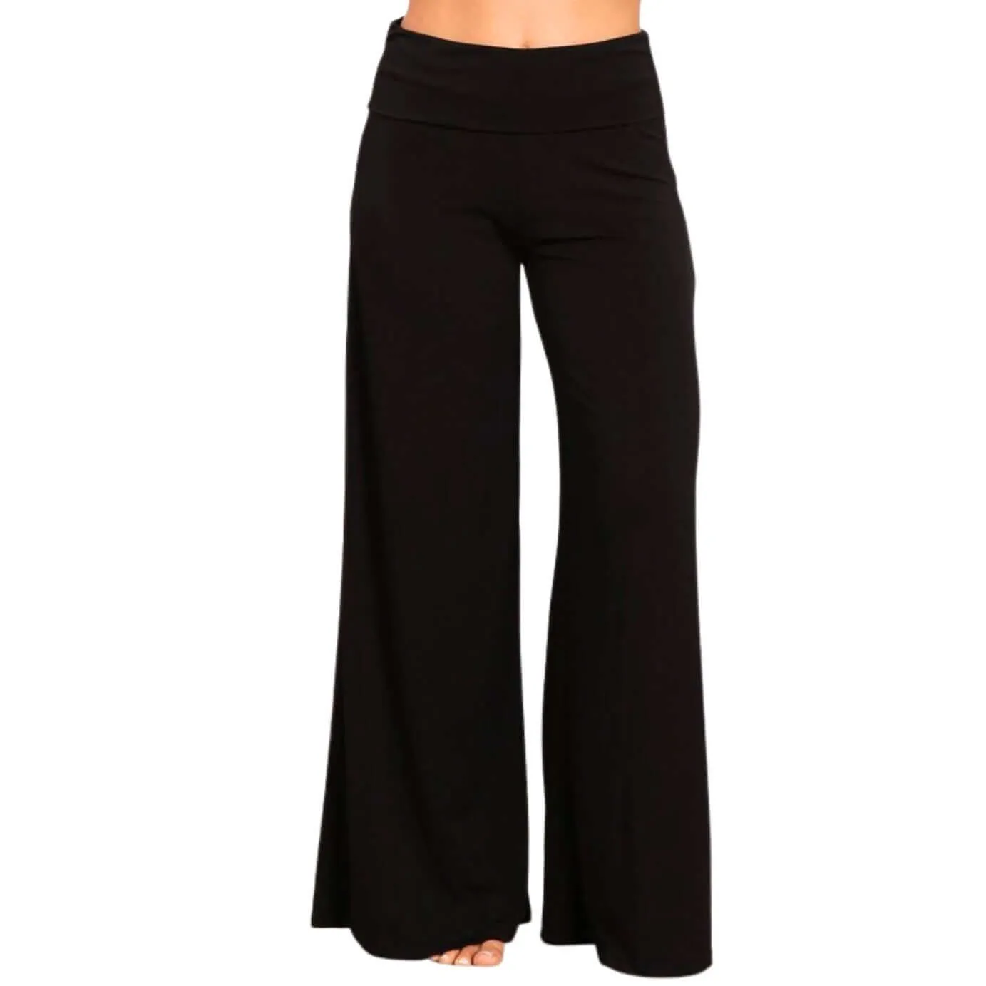 Black Wide Leg Palazzo Pants Made in USA
