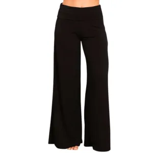 Black Wide Leg Palazzo Pants Made in USA
