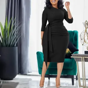Bodycon Slim Midi Dress.