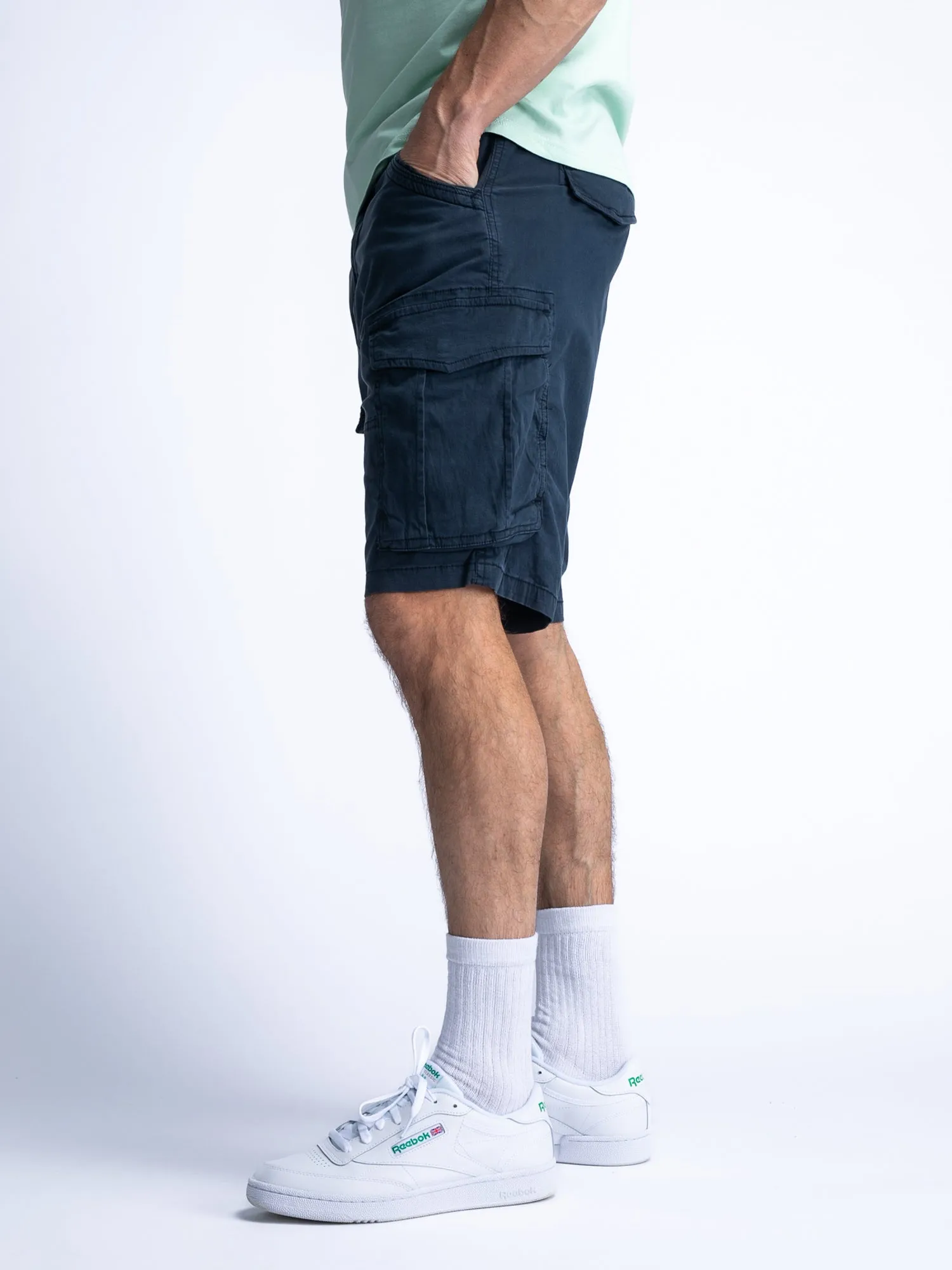 Cargo Shorts with Belt Poplin