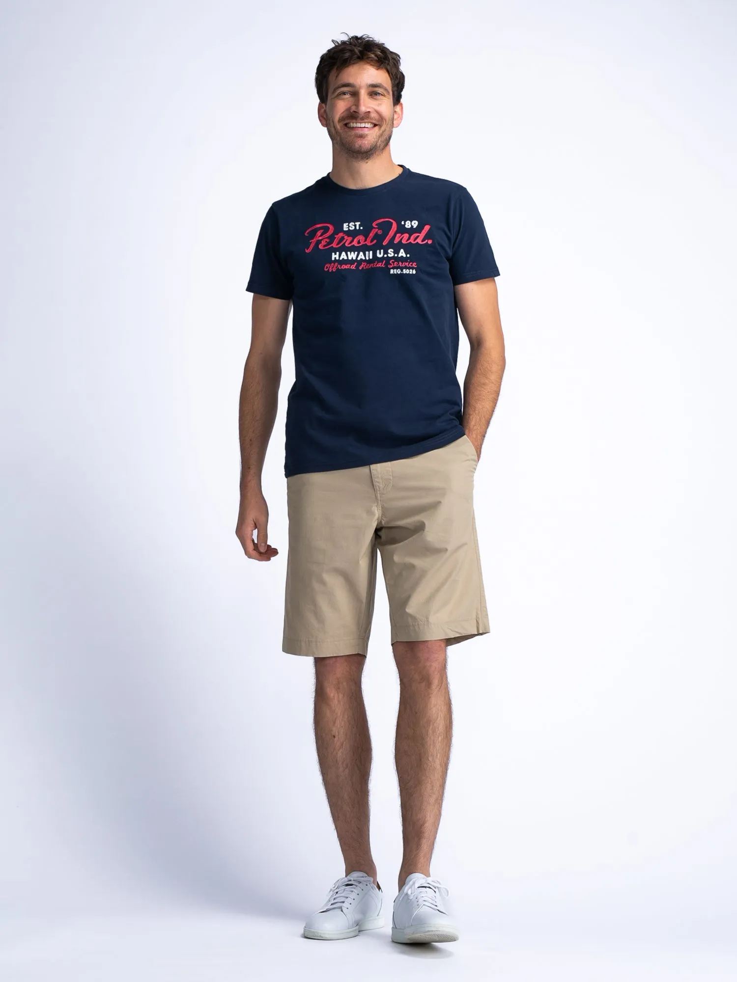 Cargo Shorts with Belt Poplin