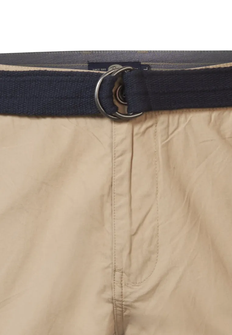 Cargo Shorts with Belt Poplin