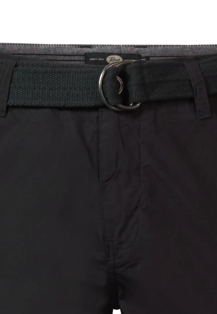 Cargo Shorts with Belt Poplin