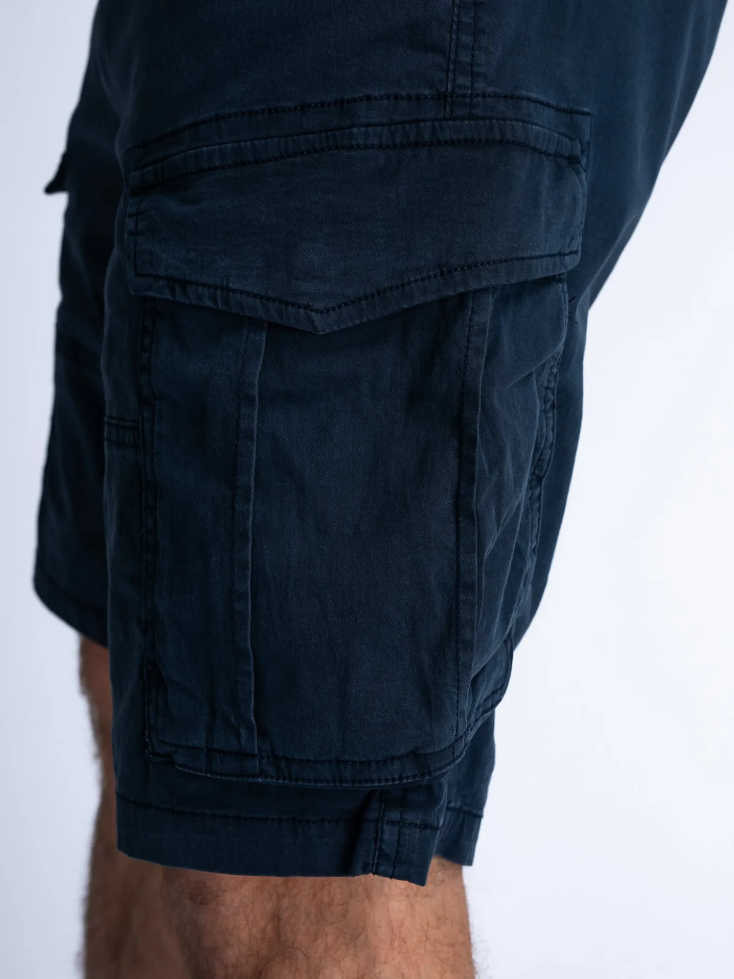 Cargo Shorts with Belt Poplin
