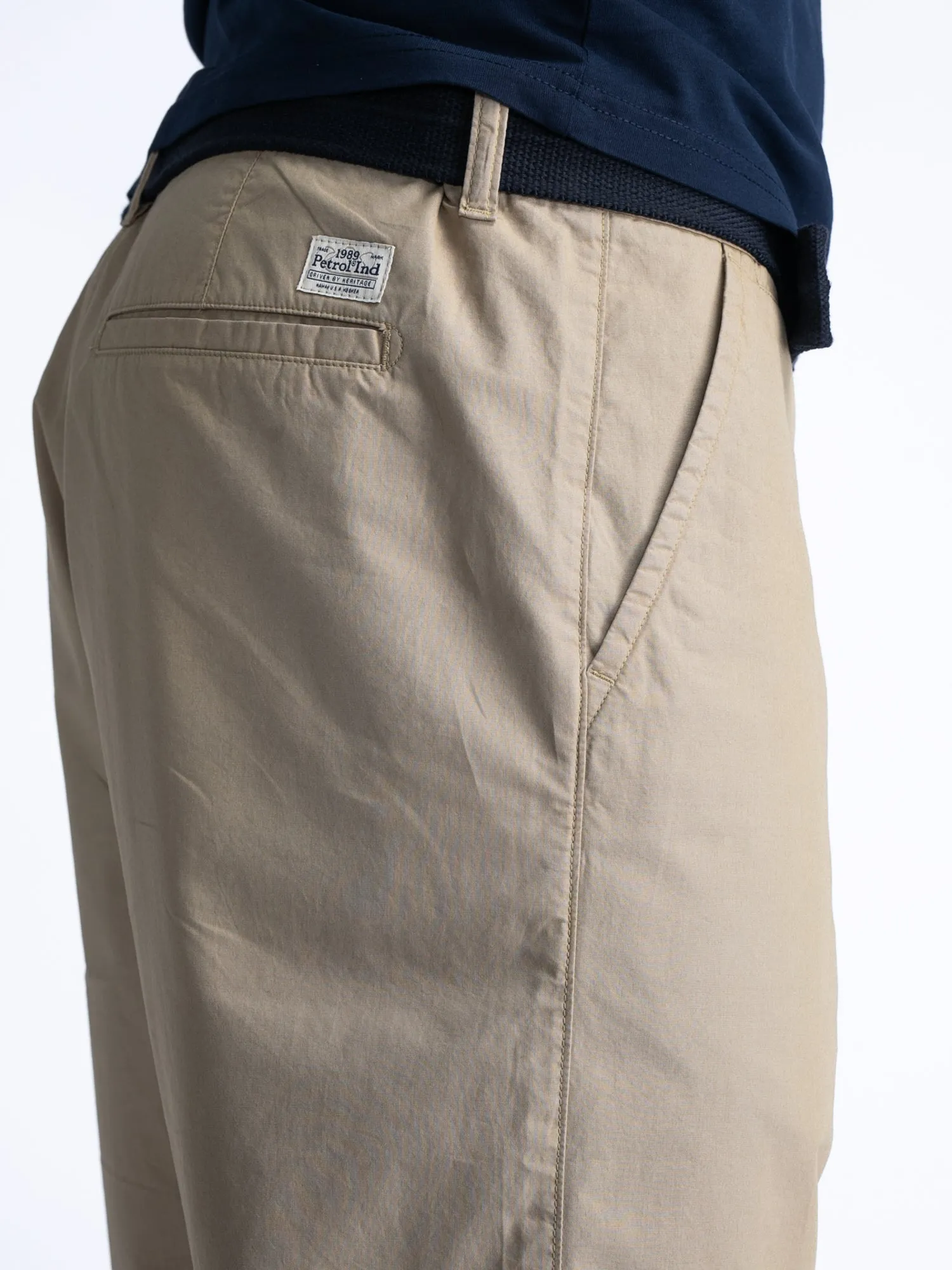 Cargo Shorts with Belt Poplin