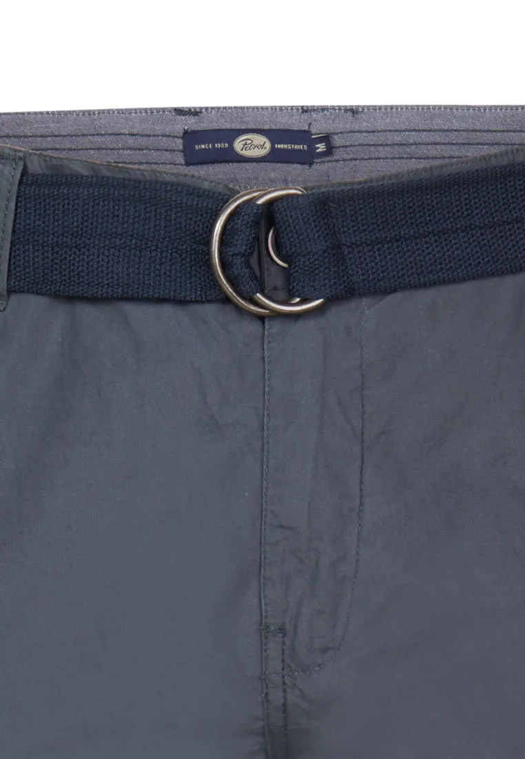 Cargo Shorts with Belt Poplin