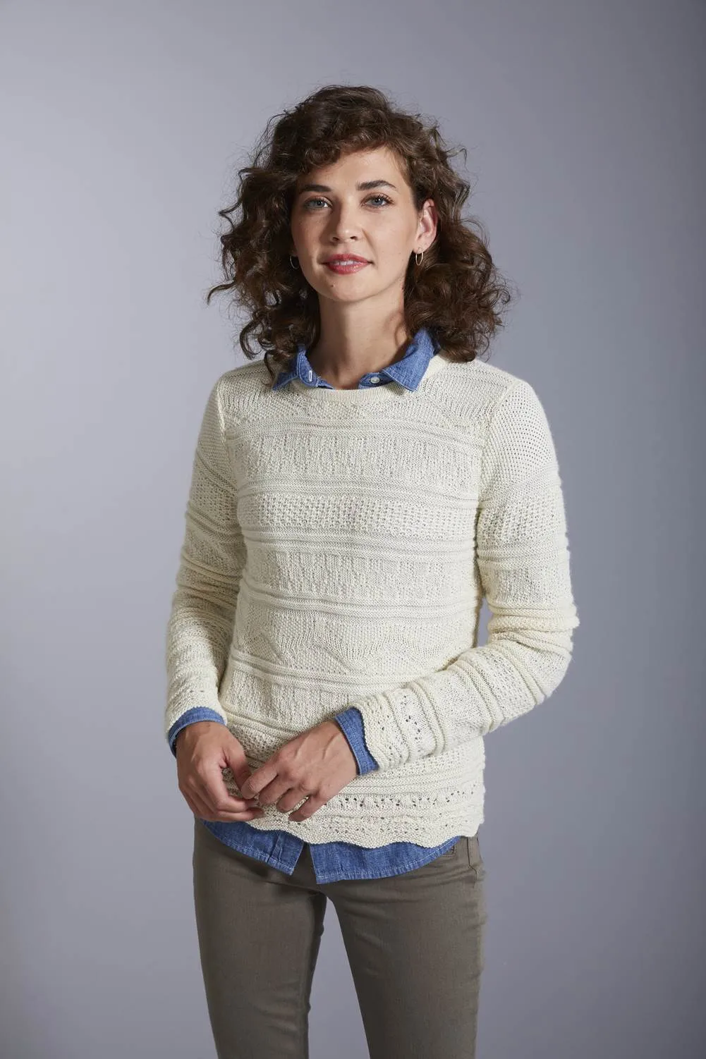 Carolina Crew Neck Baby Alpaca Sweater Tunic for Women