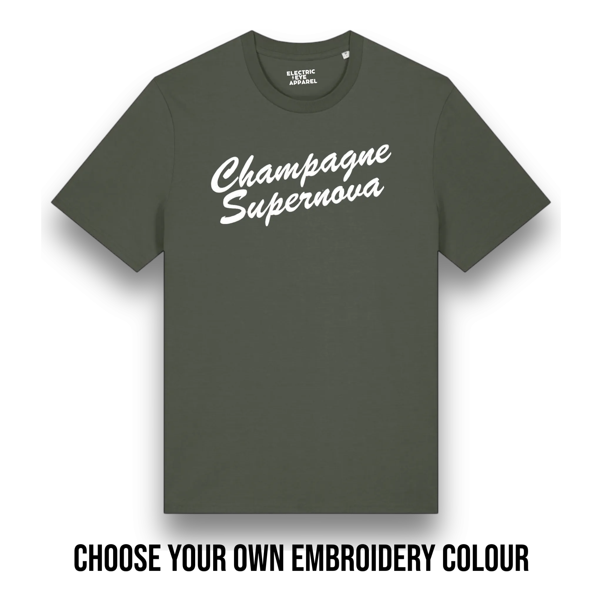 'CHAMPAGNE SUPERNOVA' embroidered premium organic iconic men's 'Creator 2.0' t-shirt - inspired by Oasis