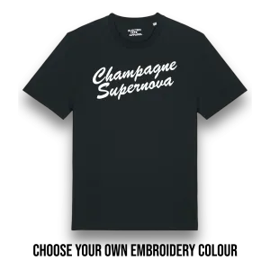'CHAMPAGNE SUPERNOVA' embroidered premium organic iconic men's 'Creator 2.0' t-shirt - inspired by Oasis