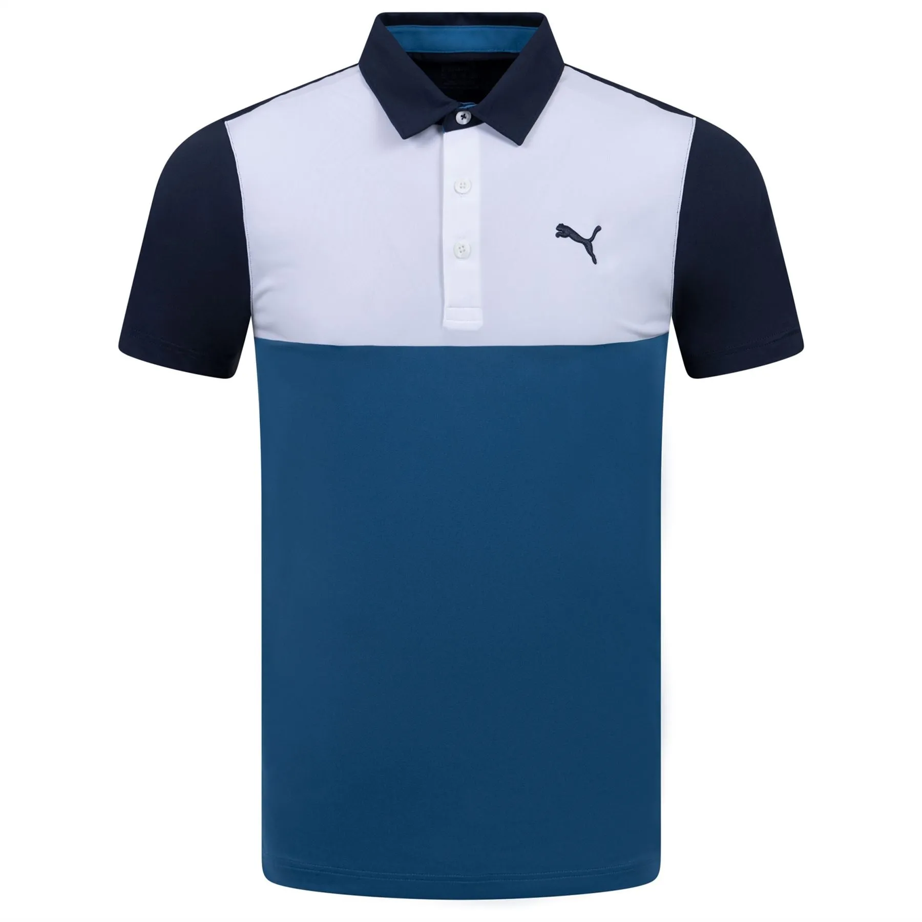 Cloudspun Colourblock Polo Navy Blazer/Lake Blue - SS23