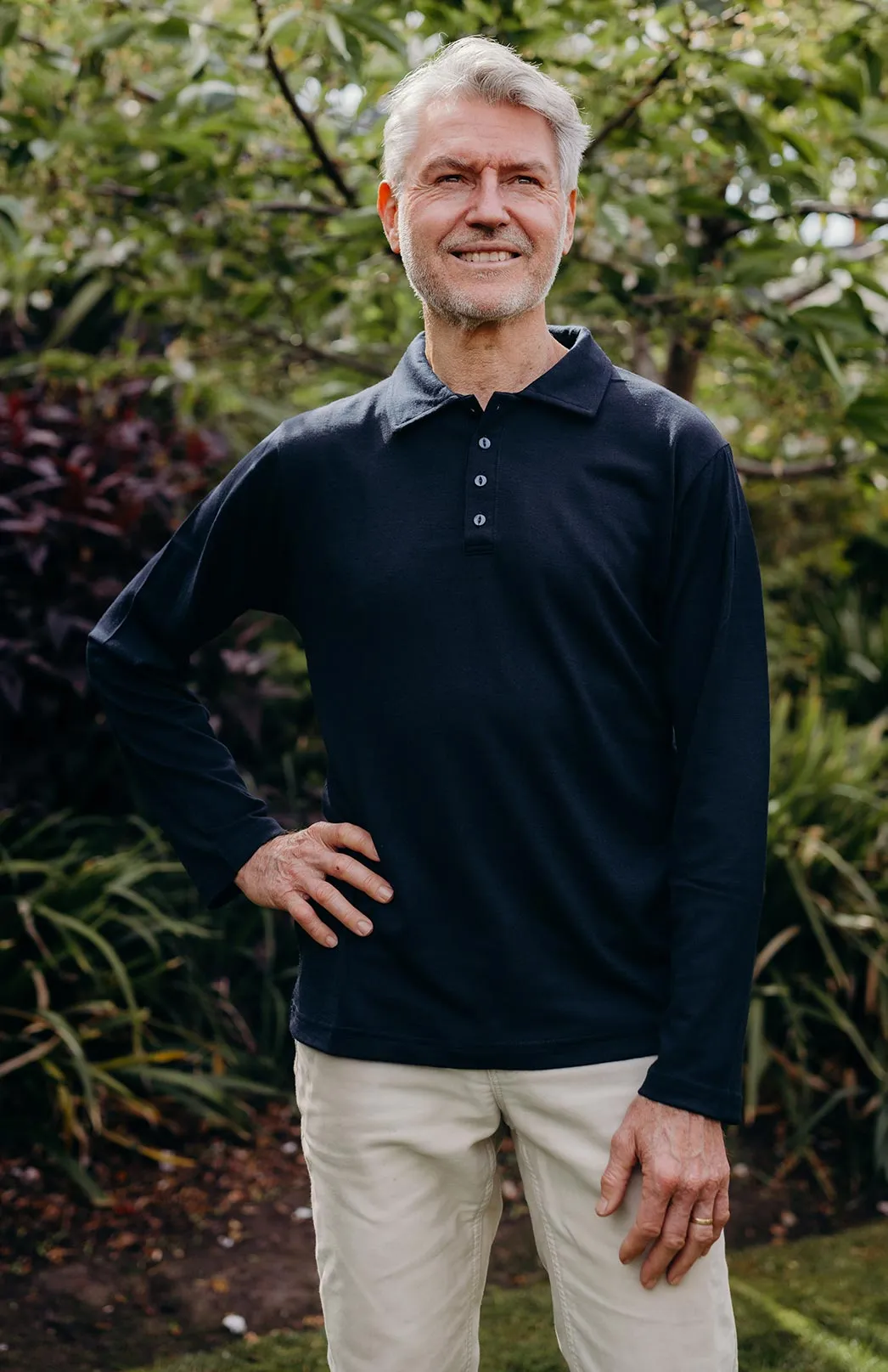 Collared Polo Top- Long Sleeve 200g