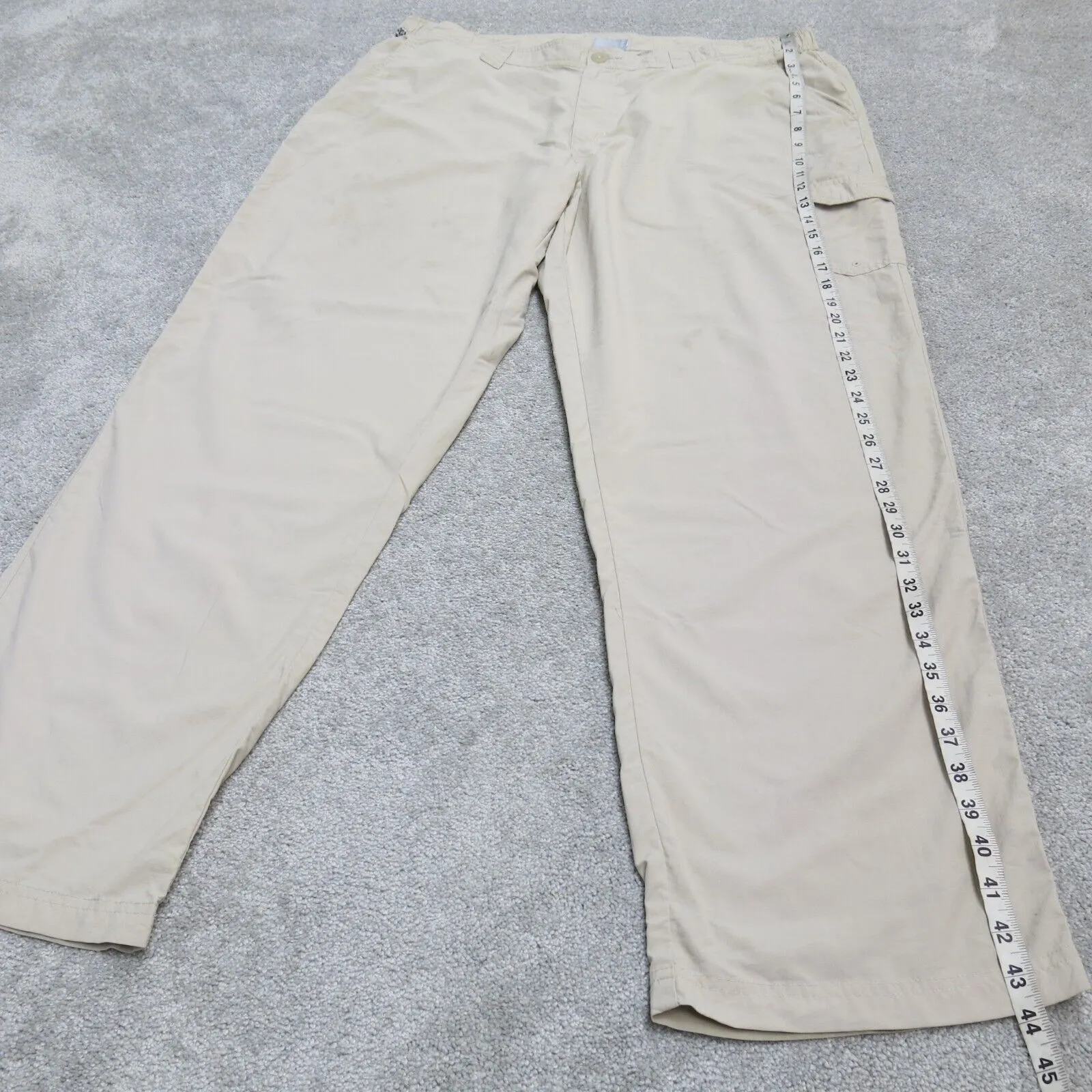 Columbia Sportswear Mens Wide Leg Chino Pants High Rise Beige Size W40XL32