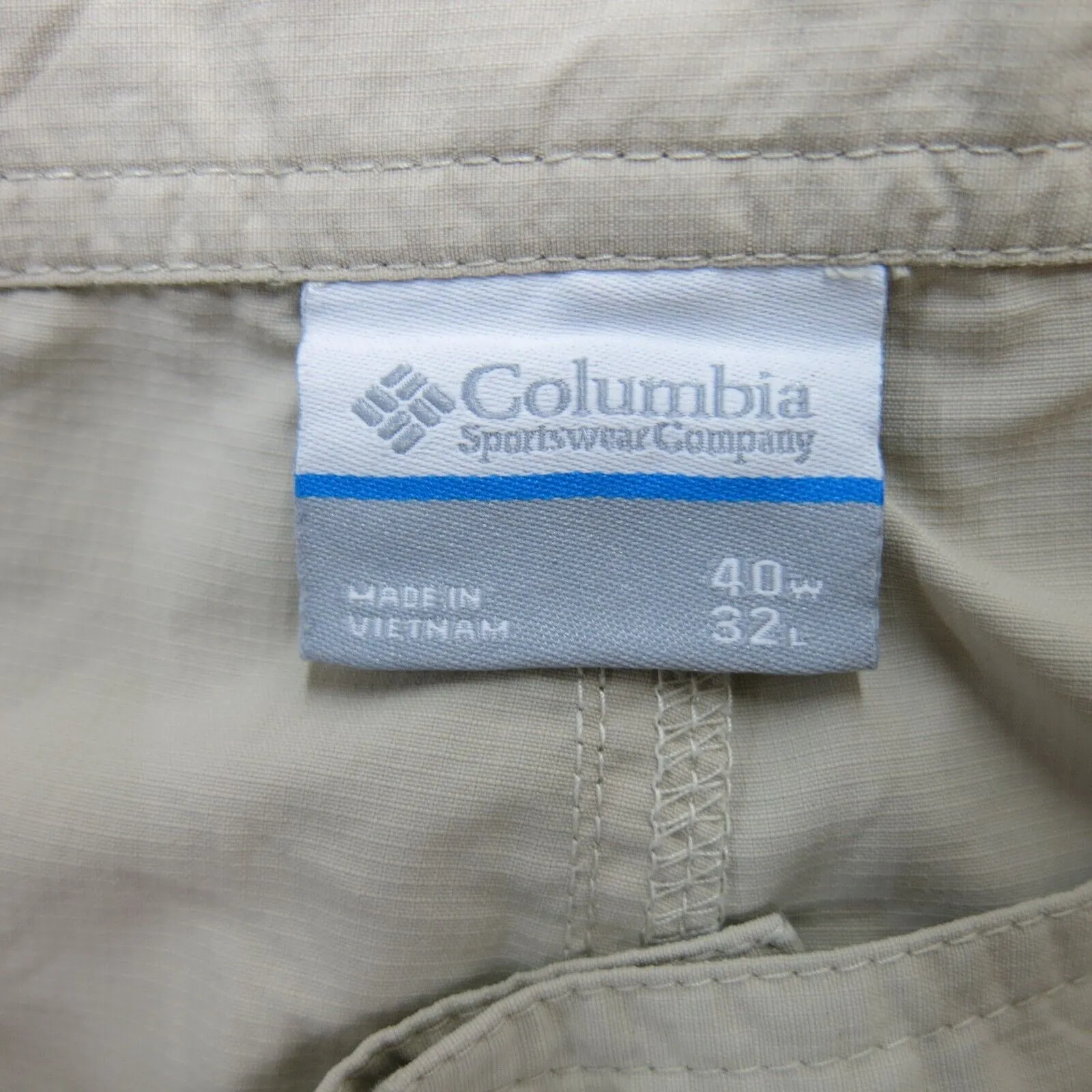 Columbia Sportswear Mens Wide Leg Chino Pants High Rise Beige Size W40XL32