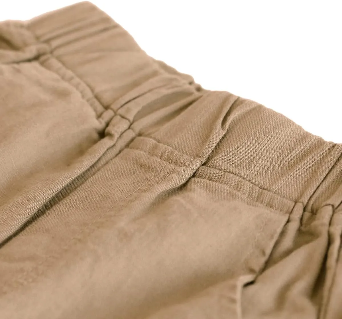 CUNYI Boys' Linen Pull-On Jogger Pants Solid Color Casual Pants