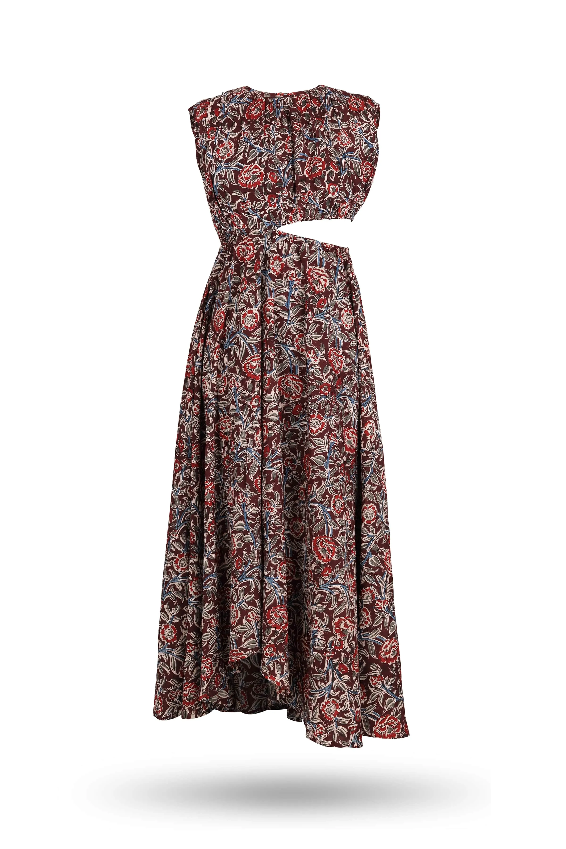 Cut-Out Detail Flared Dress
