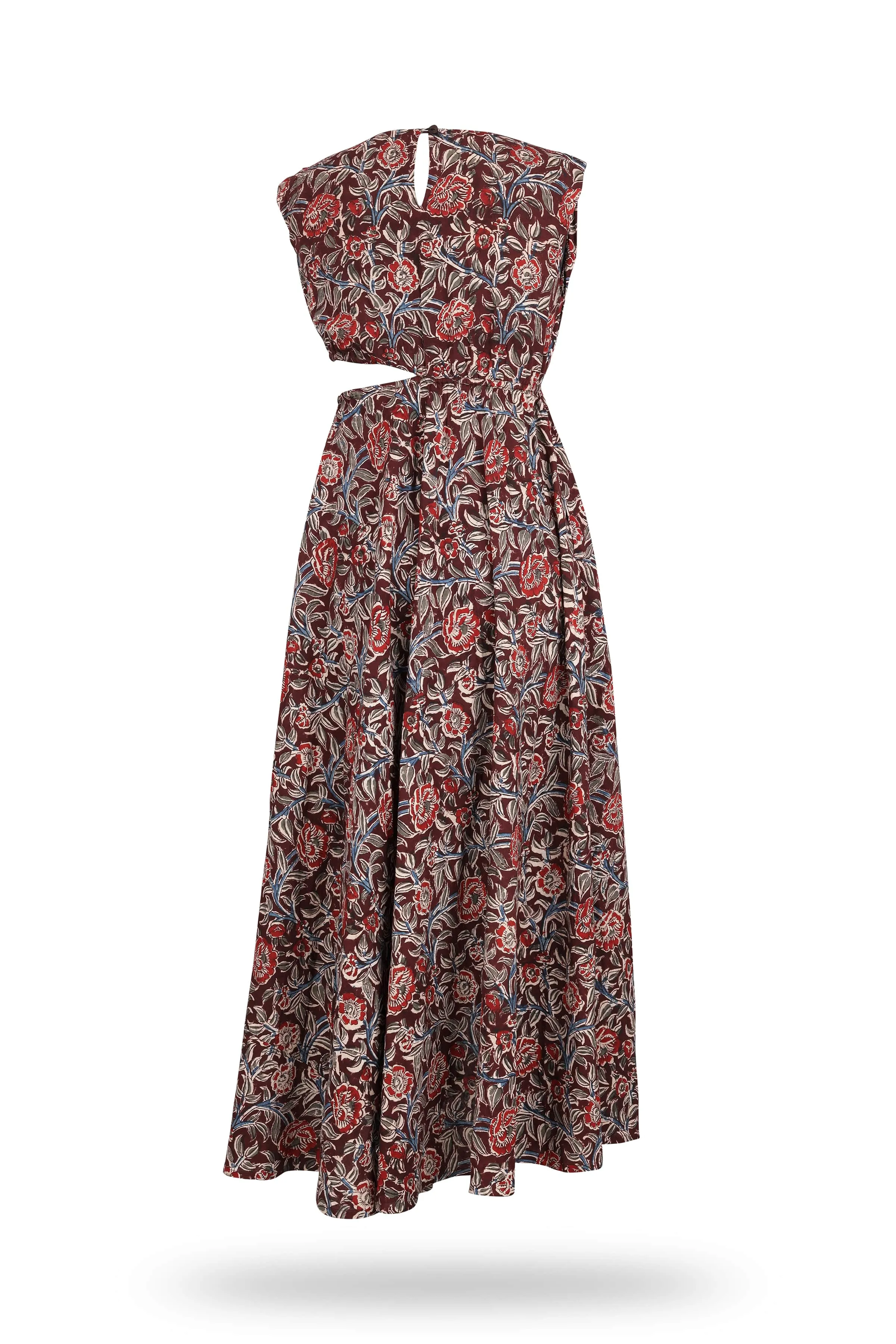 Cut-Out Detail Flared Dress