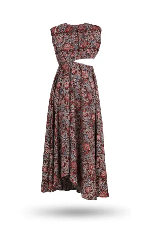 Cut-Out Detail Flared Dress