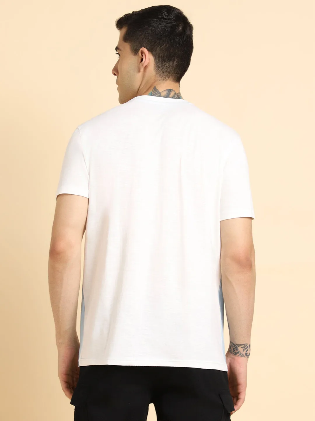 Dennis Lingo Striped Casual Cotton T-shirt