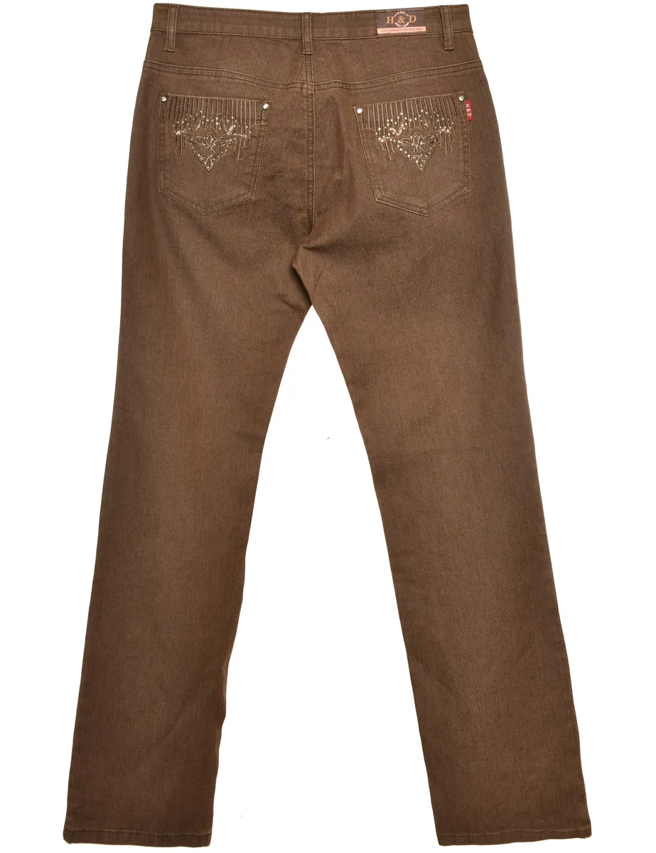Embellished Straight Fit Jeans - W30 L34