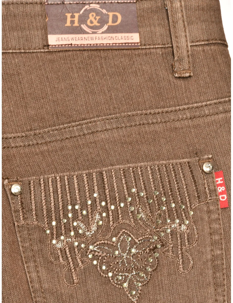 Embellished Straight Fit Jeans - W30 L34