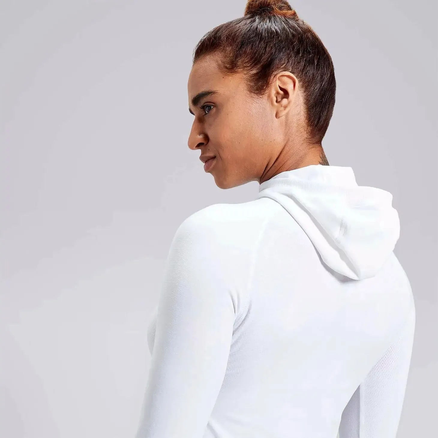 Female Cross X Seamless Hoodie - White