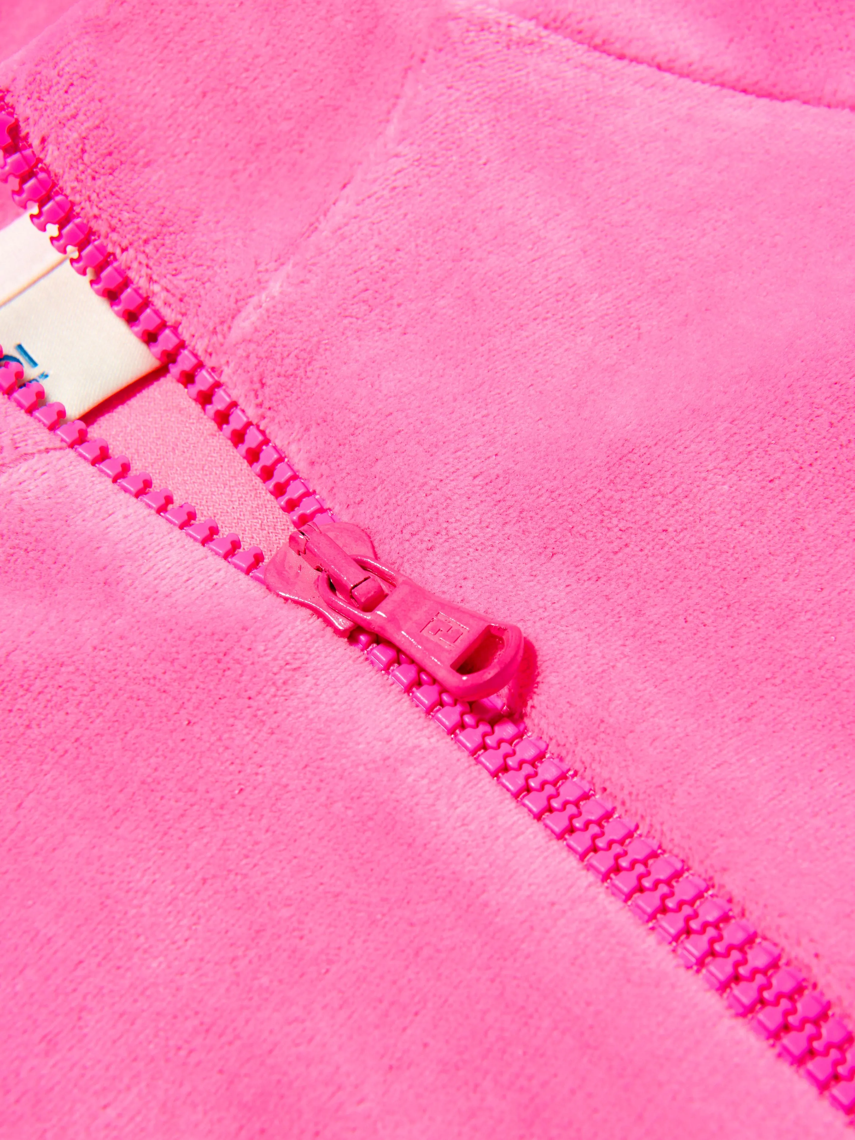 Fendi Girls Cotton Logo Trim Zip Up Top