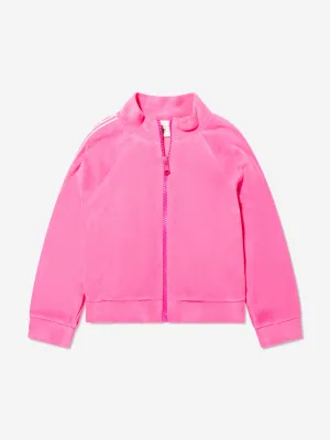 Fendi Girls Cotton Logo Trim Zip Up Top