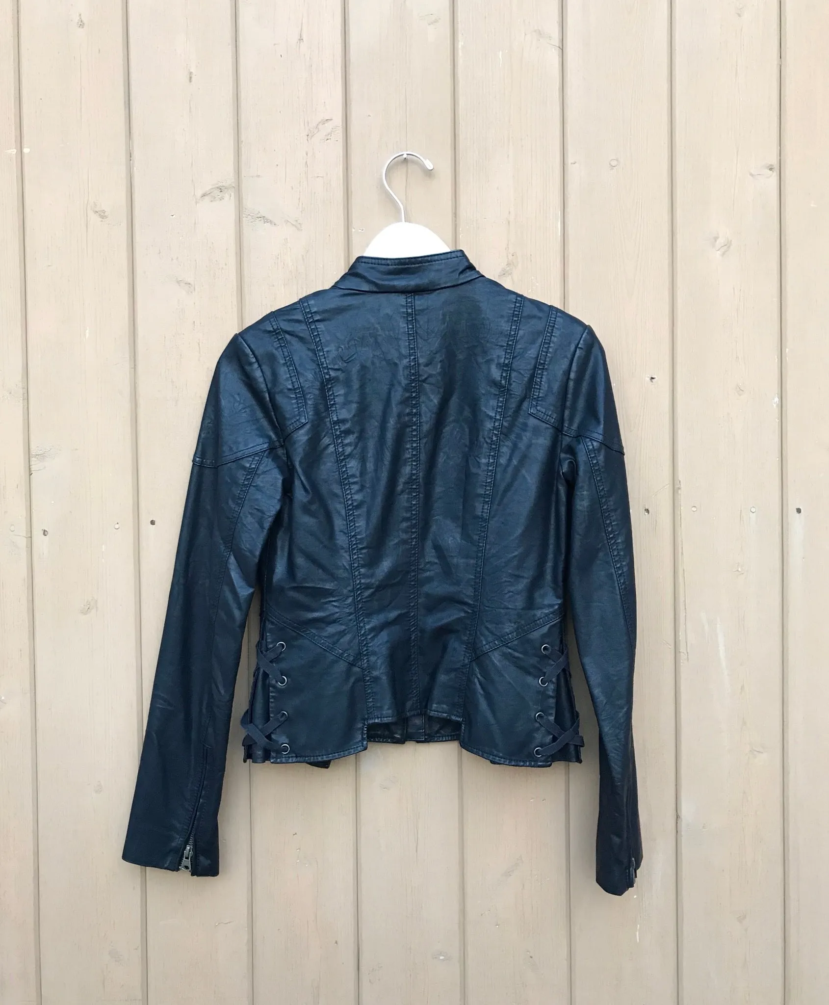 FREE PEOPLE Faux Leather Military Style Jacket