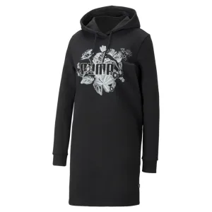 Frozen Flower Long Sleeve Hoodie Dress