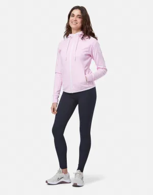 Gym Coffee Chill Zip Hoodie (Womens) - Baby Pink
