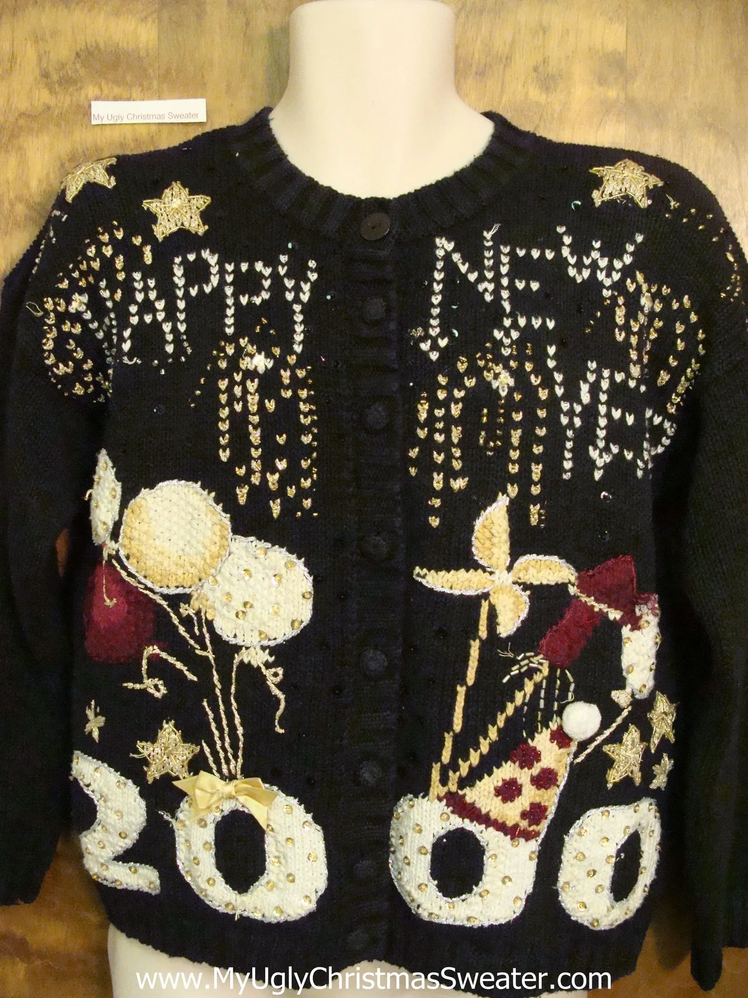 Happy New Year 2000 Ugliest Christmas Sweater