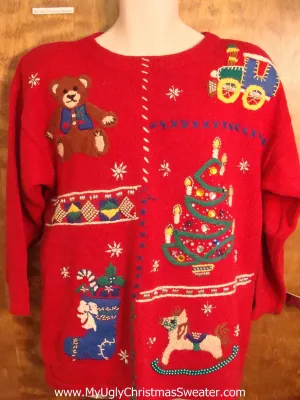 Holiday Decoration with Bling Accents Ugly Sweater for Xmas