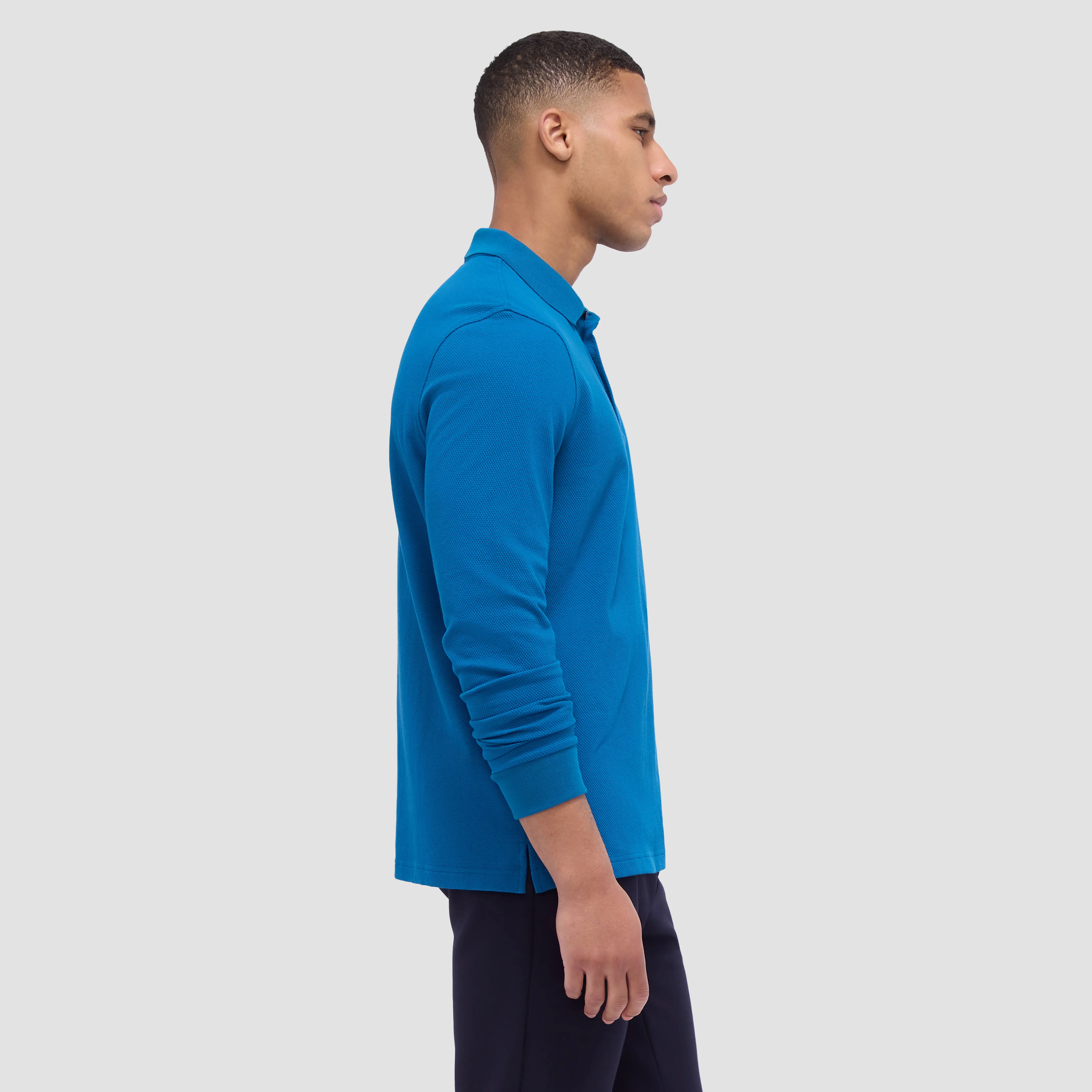 Honeycomb Long Sleeve Polo