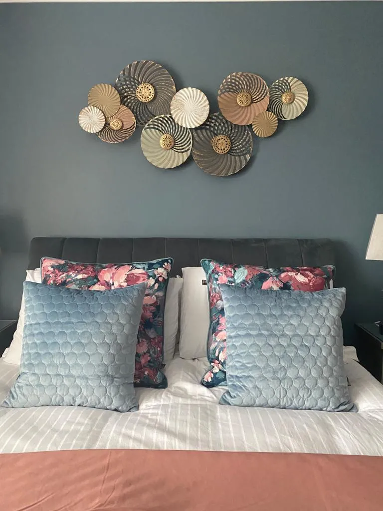 Indie 58x58cm Cushion in Blush and Sage